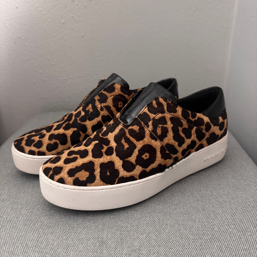 Michael Kors Calf Hair Leopard Sneakers